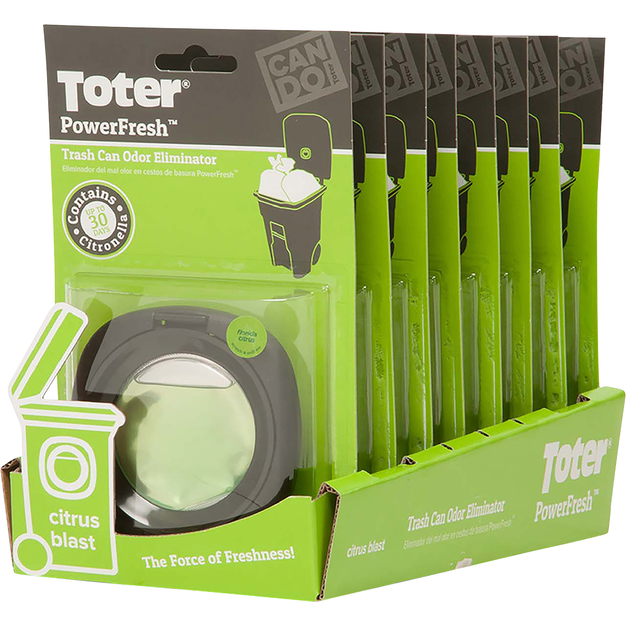 TOTER Powerfresh Odor Eliminator with Citrus Scent - 8 Housing Units, 8 0.22-Oz. Air Freshener Refills, Model# PFKIT